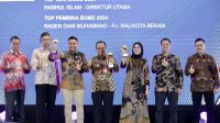 Tiga Badan Usaha Milik Daerah Kota Bekasi mendapat anugerah Top BUMD Award 2024 yang digelar di Ballroom Hotel Raffles, Jakarta Pusat